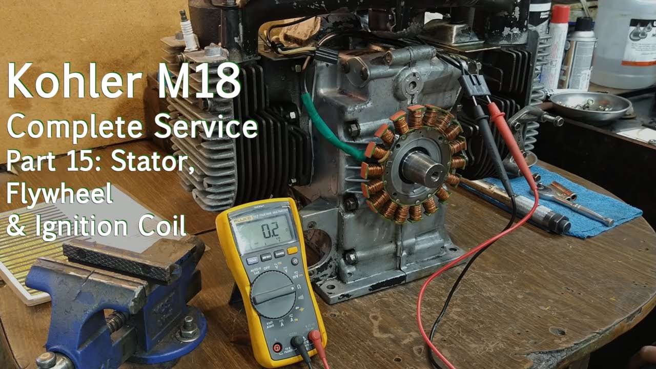 Kohler Magnum M18 Complete Svc, часть 15: статор, маховик и катушка зажигания – Cub Cadet 1882 Pr...