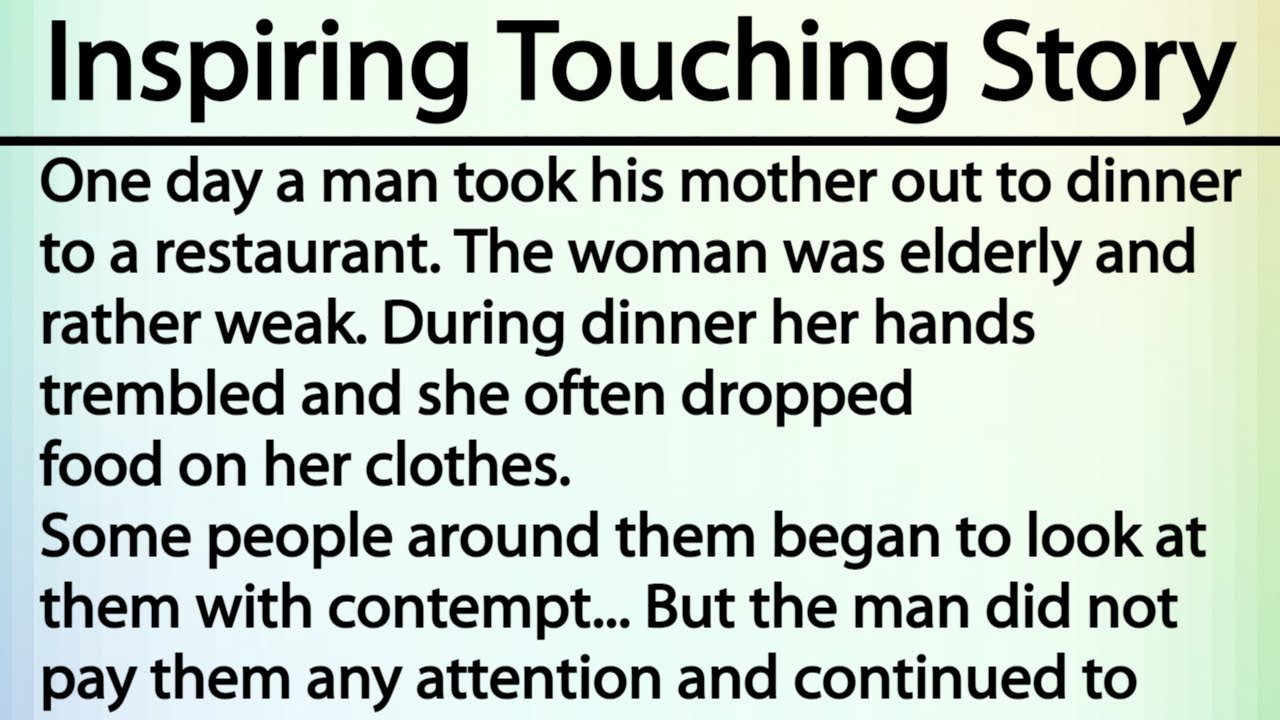 Evening Dinner with a Mother | Inspiring Touching Story | Respect our elders