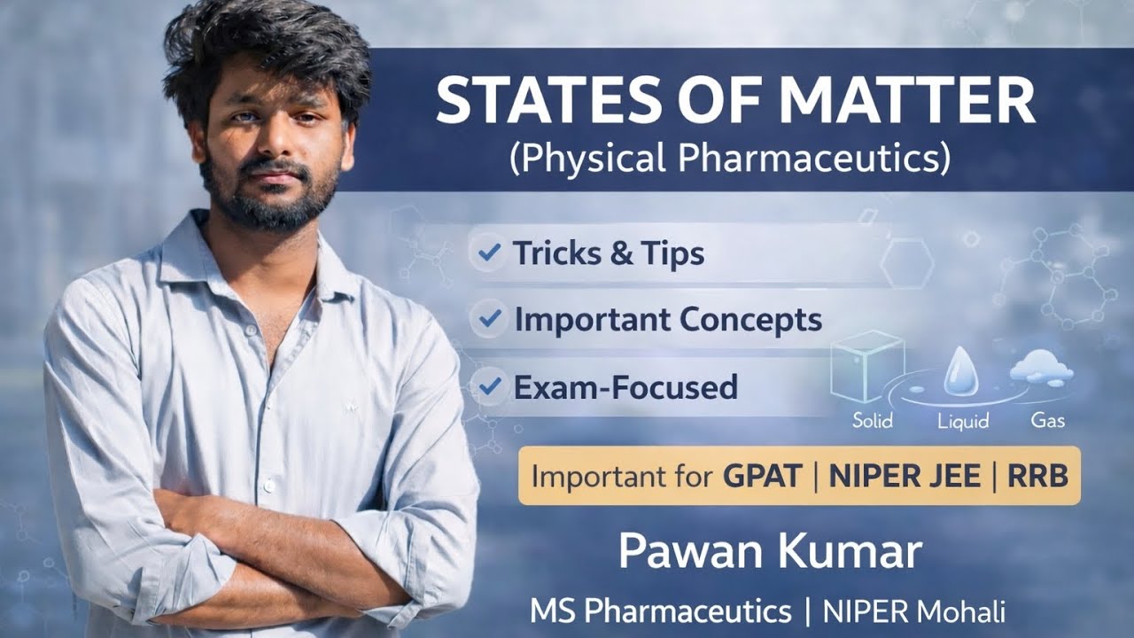 States of Matter | Physical Pharmaceutics | Tricks & Tips | GPAT • NIPER JEE • RRB #gpat #niperjee 
