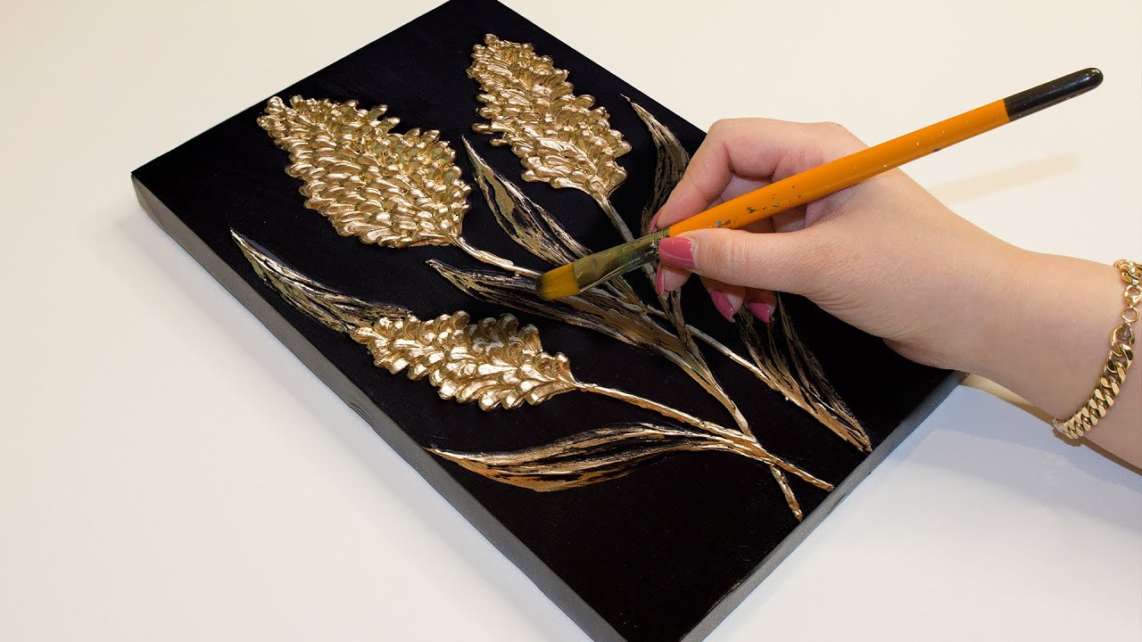 I NEVER Thought I Could Make This! 🤯 Stunning 3D Gold Texture Art (Anyone Can Do It!)