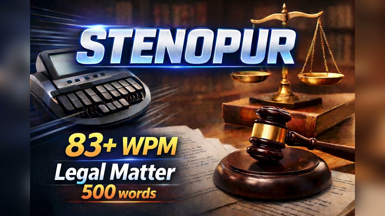 83+ WPM || Legal Matter english steno dictation