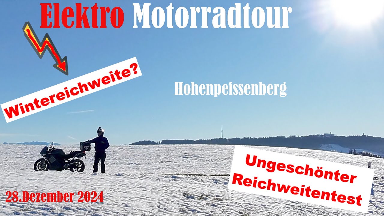 Reichweite Elektromotorrad im Winter ? | ZERO SR/S Motorradtour zum Hohenpeissenberg