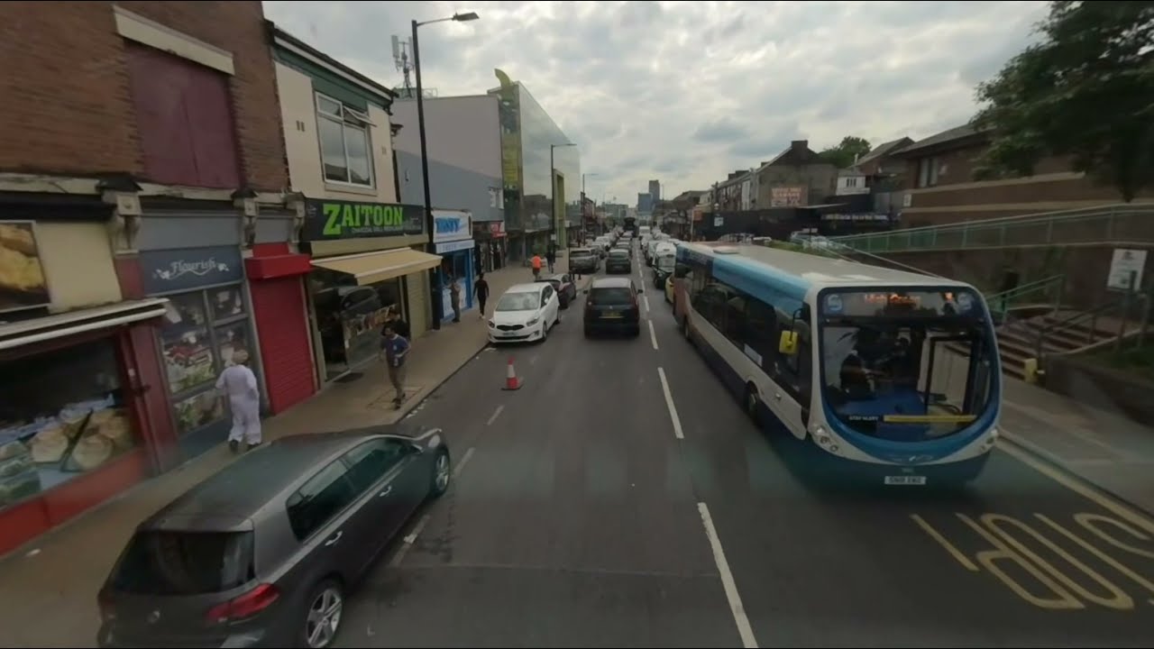 VR180° 97 bus, Scott road to The Wicker, Sheffield