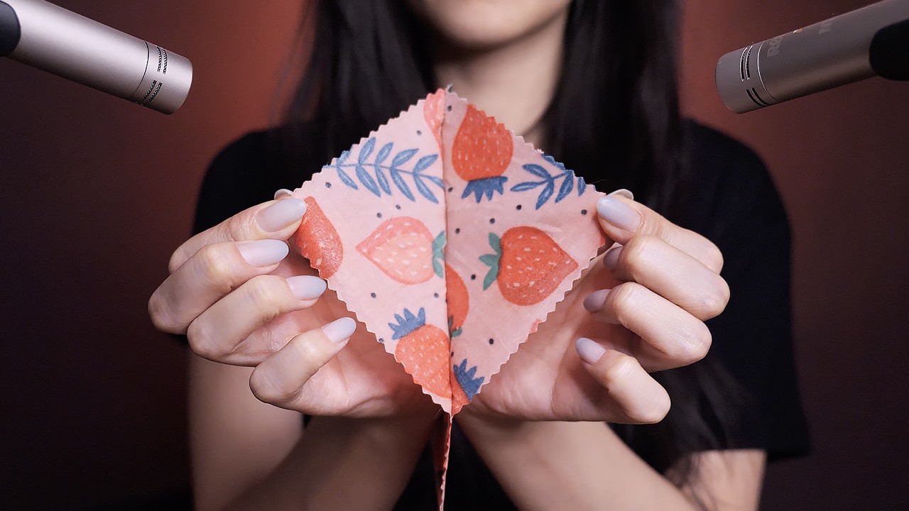 ASMR Hypnotic Beeswax Wrap Triggers for Sleep (No Talking)