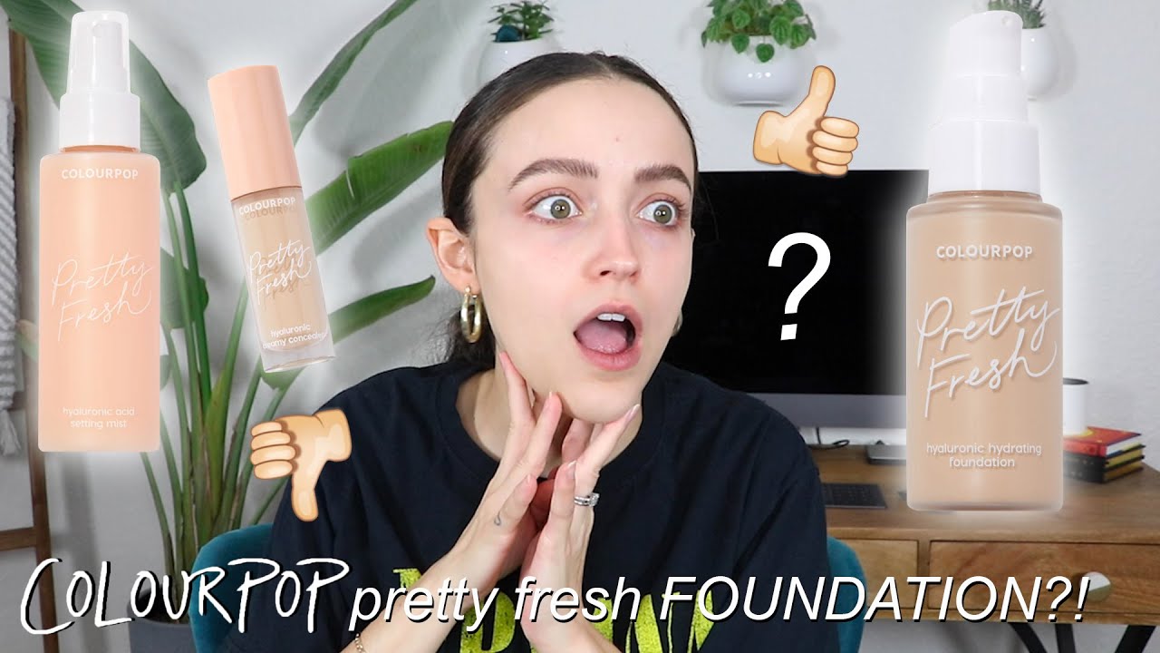 NEW COLOURPOP PRETTY FRESH FOUNDATION !!! Wear Test/Review