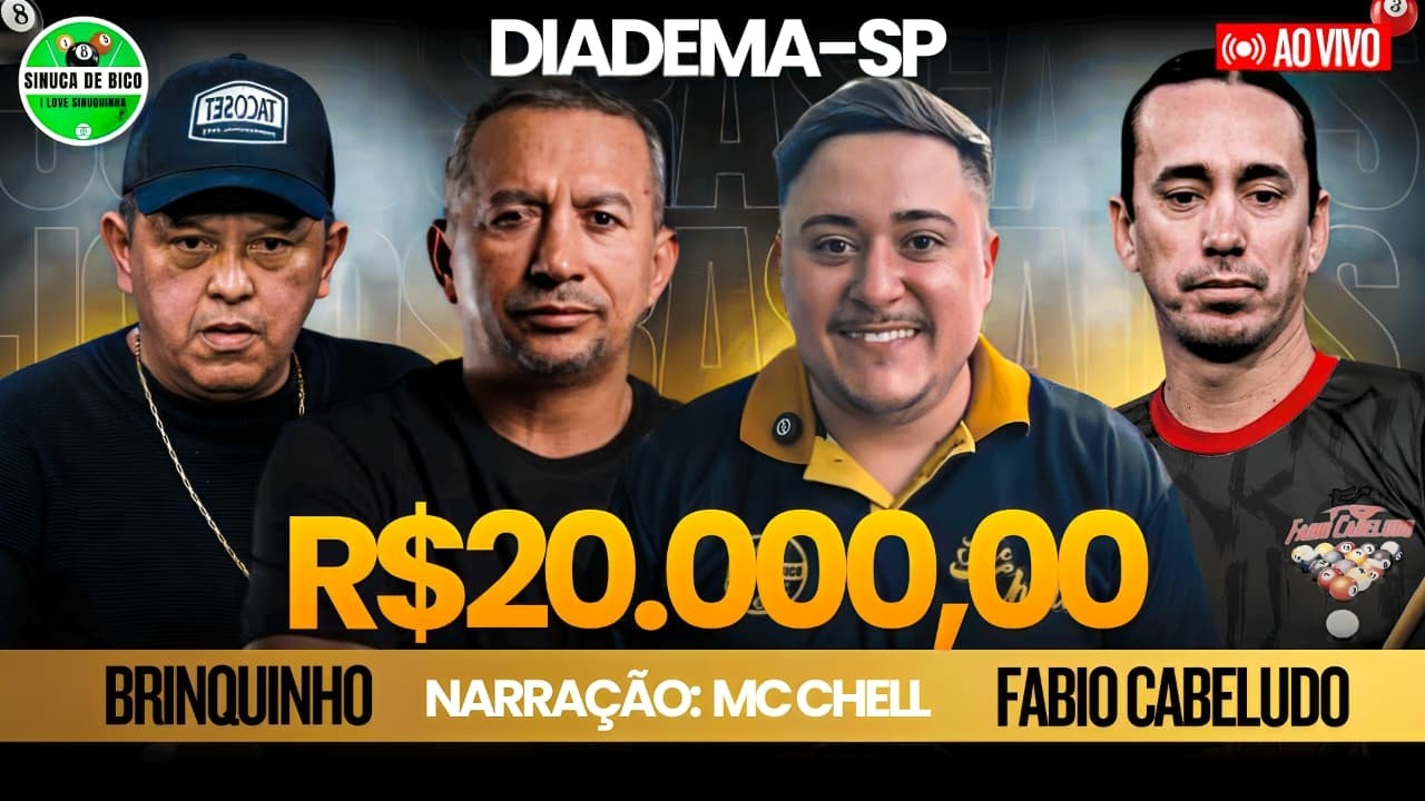 19/03 - BAIAININHO, FÁBIO E BRINCO SINUCA AO VIVO EM DIADEMA SP - NARRAÇÃO MC CHELL #035