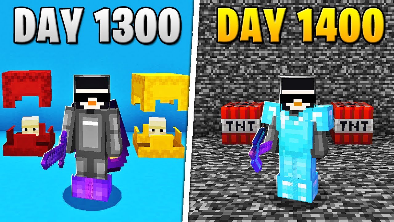 Przetrwałem 1400 dni w HARDCORE'OWYM Minecrafcie...