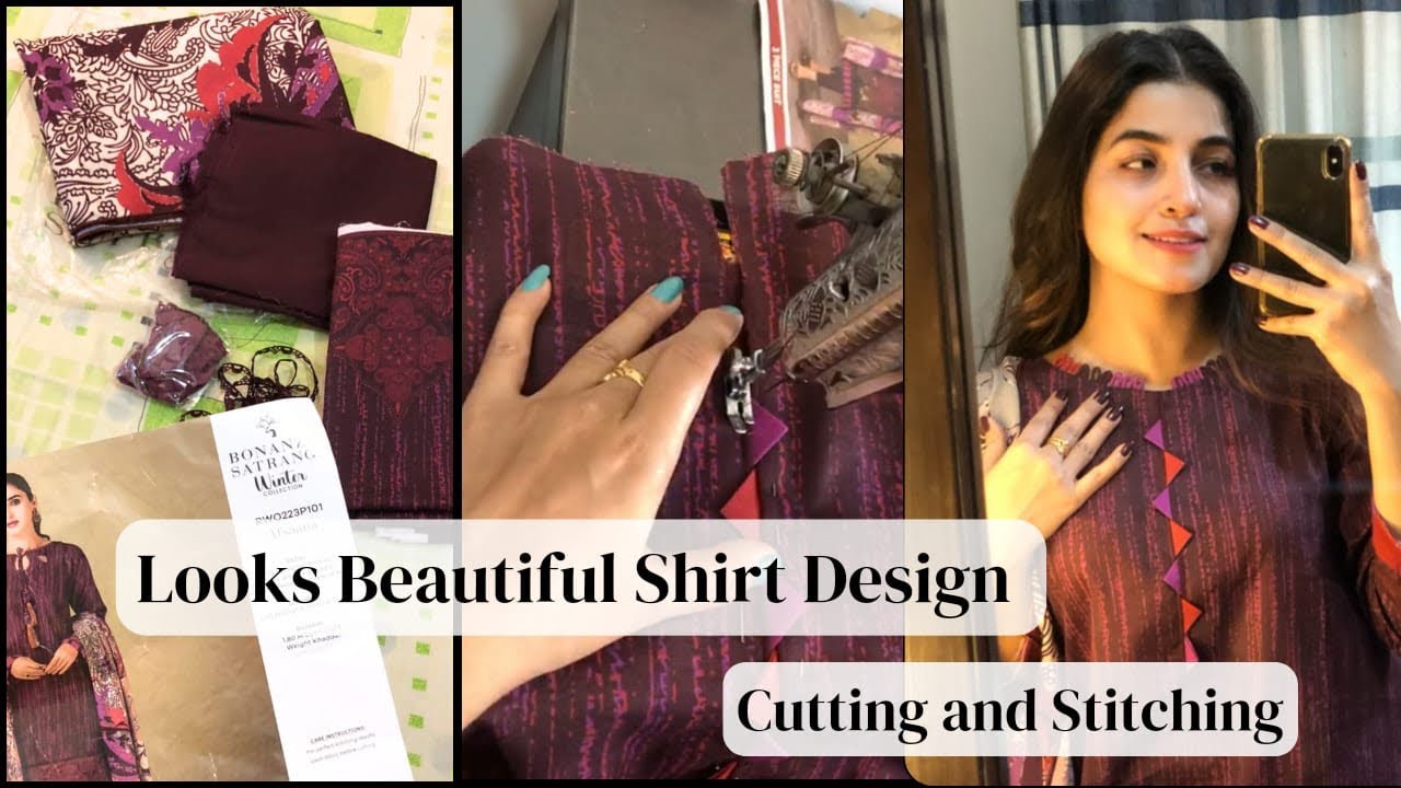 How to design your shirt ||step by step || Cutting with stitching 🧵