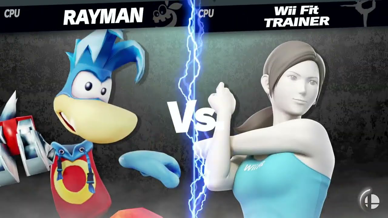 Super Smash Bros Ultimate - Blue Rayman vs Wii Fit Trainer (SSBU)