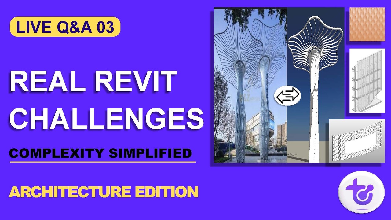 LIVE REVIT Q&A 03 | Curved Walls, Canopy, Mesh & Materials Explained