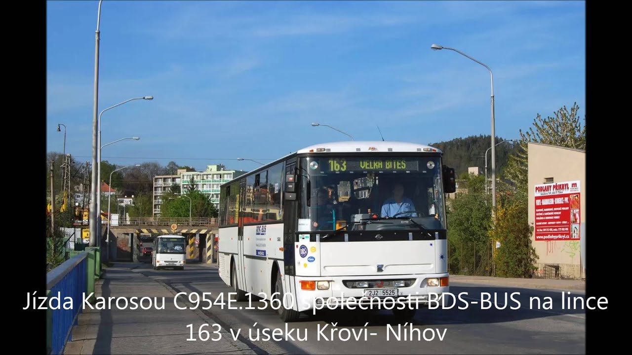 Jízda Karosou C954E.1360 společnosti BDS-BUS na lince 163