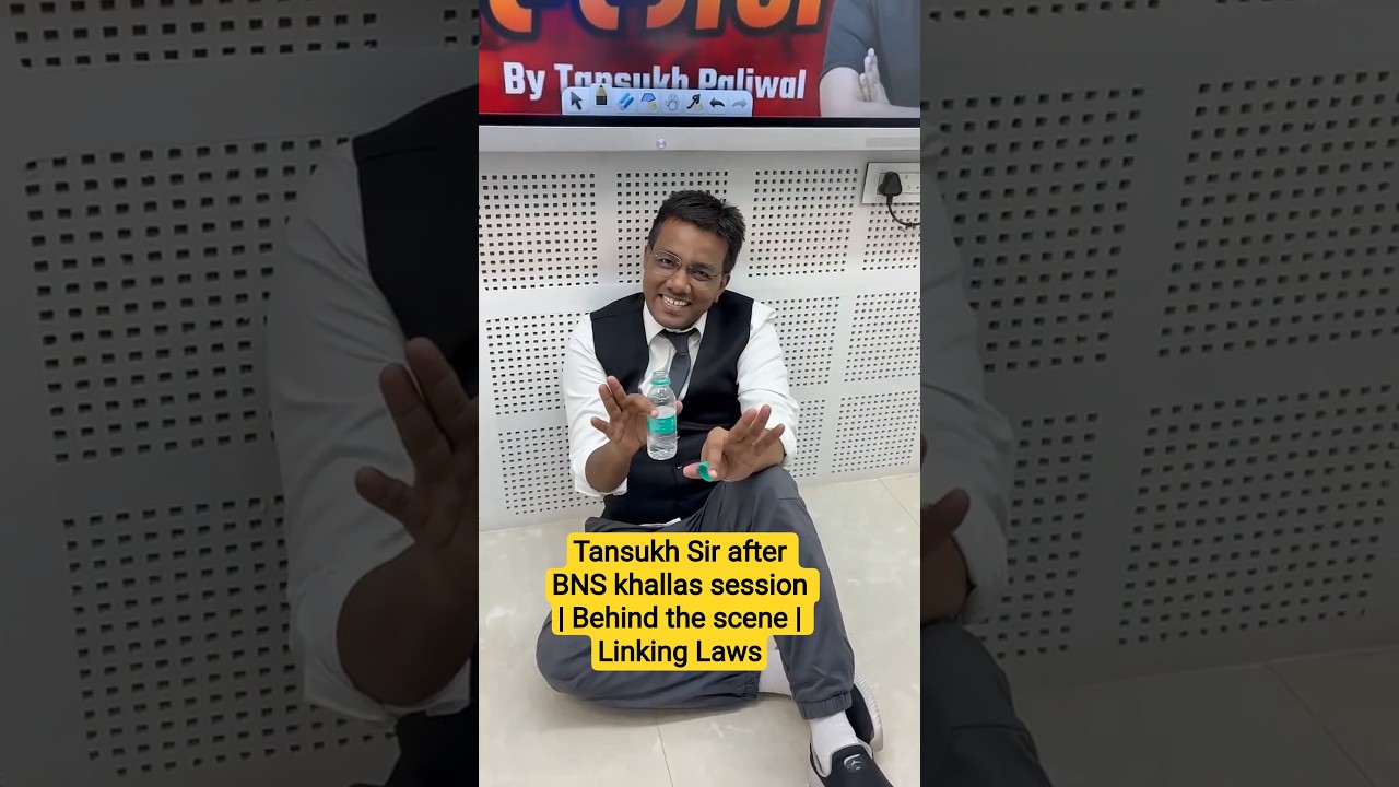 Tansukh Sir after BNS khallas session | Behind the scene | Linking Laws