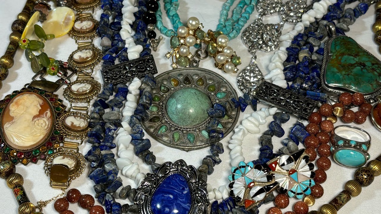 Massive Jewelry Hoard PT 2 - Zuni, Cameos & Sterling