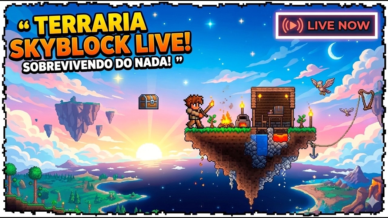 EXPANDINDO A ILHA NO CÉU! - Terraria Skyblock (Ep.3)