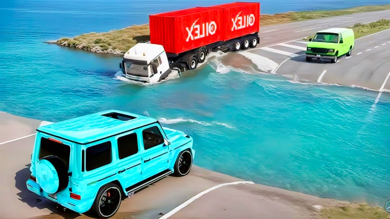 Cars vs Deep Water challenge #8 In BeamNG Drive!