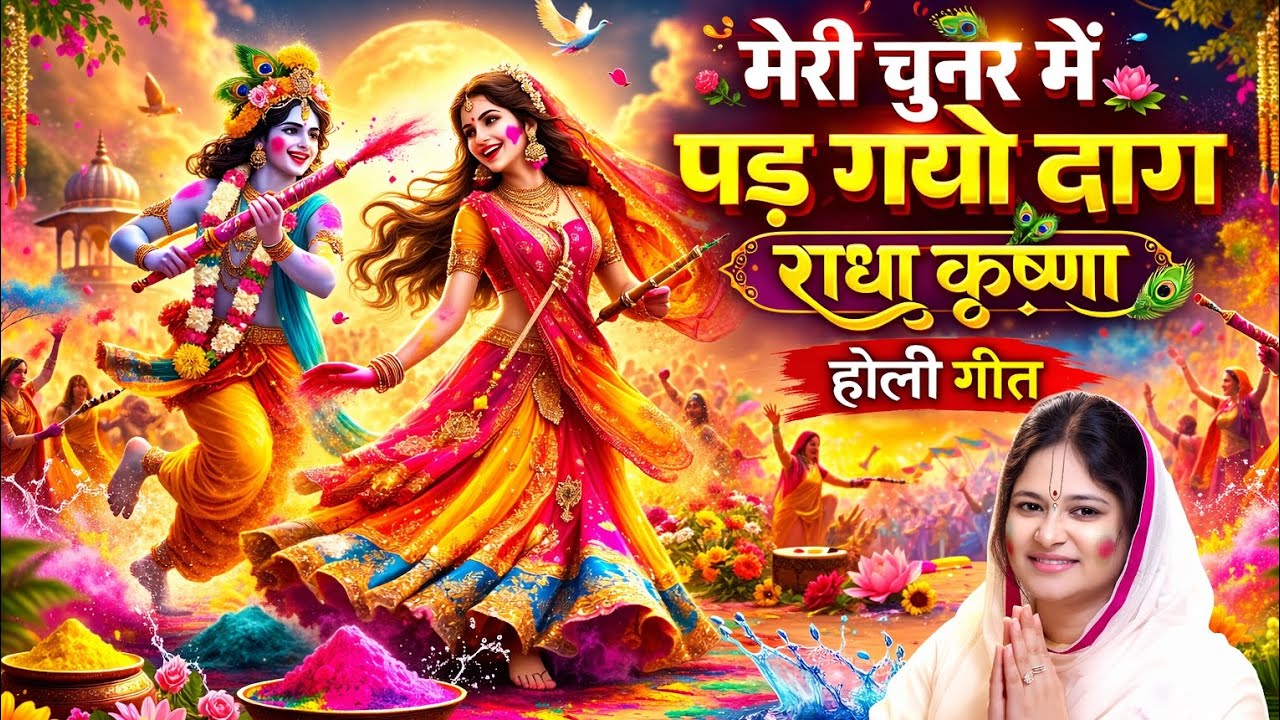🙏🦚 होली आई है शाम मेरी सुतली जो 🙏🦚 राधा कृष्णा ब्रज की होली 🙏🦚 साध्वी पूर्णिमा दीदी🙏🦚