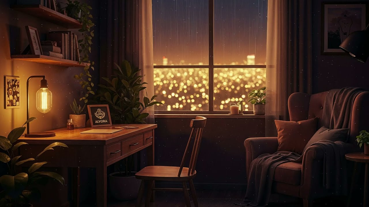 heavy rain 🌧️ chill lofi hip hop for study & sleep