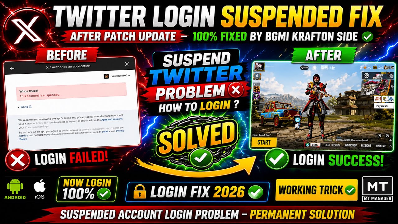 ✅ How To Login Suspended Twitter In GMIBMI 🟡 Twitter Suspended ID Login FIX Kaise Kre 100% Solution 
