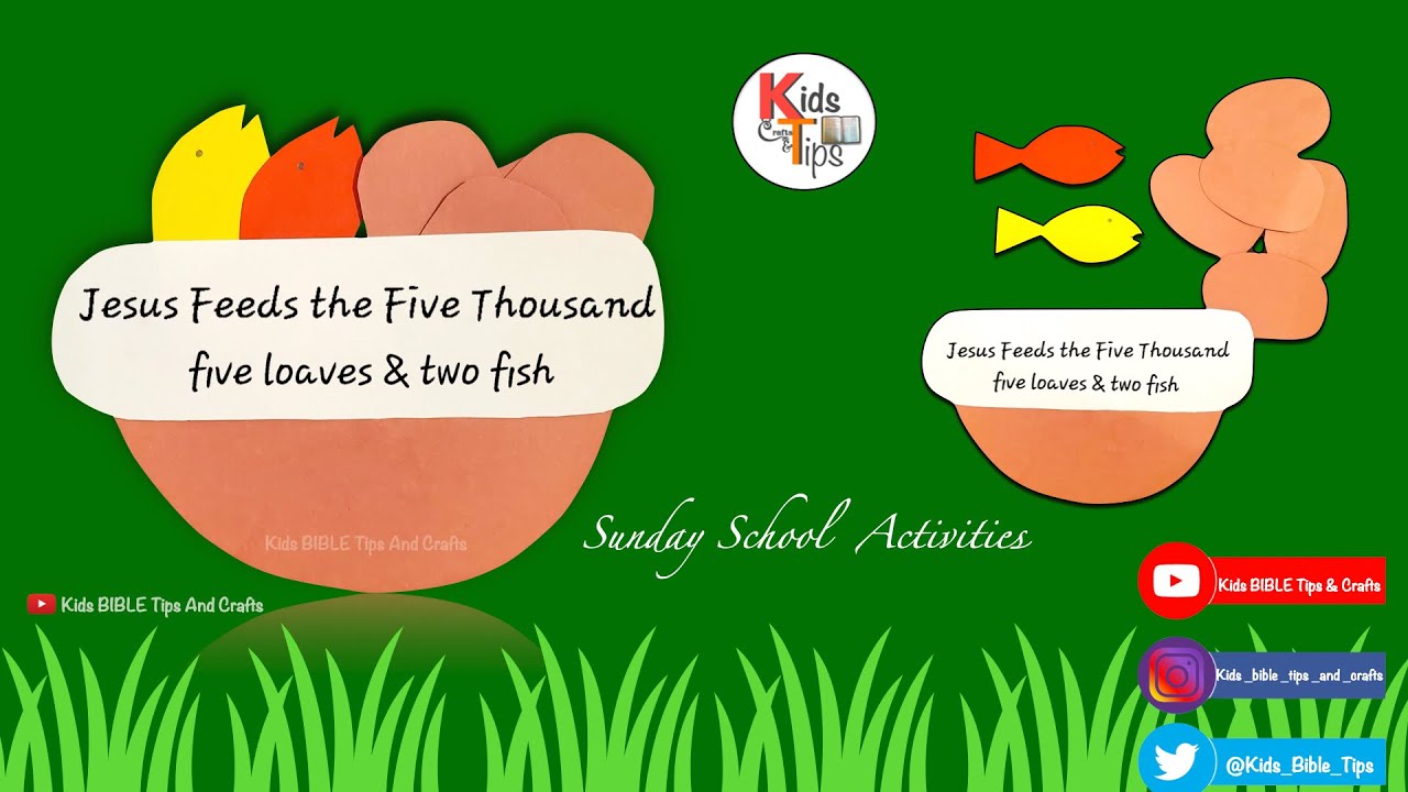 Jesus Feeds the Five Thousand Craft | 🥖 🐠 | Matthew 14:13-21 |  Five loaves of bread and two fish