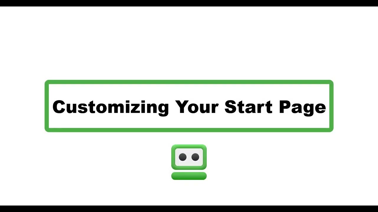 Using the Start Page web editor