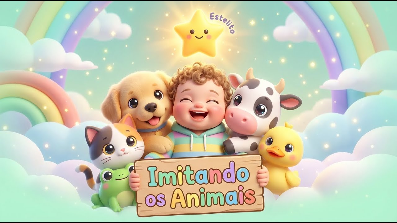 Imitando os Animais 🐶🐱 | Música Infantil 3D | Estelito ⭐ | Toca Estrelinha