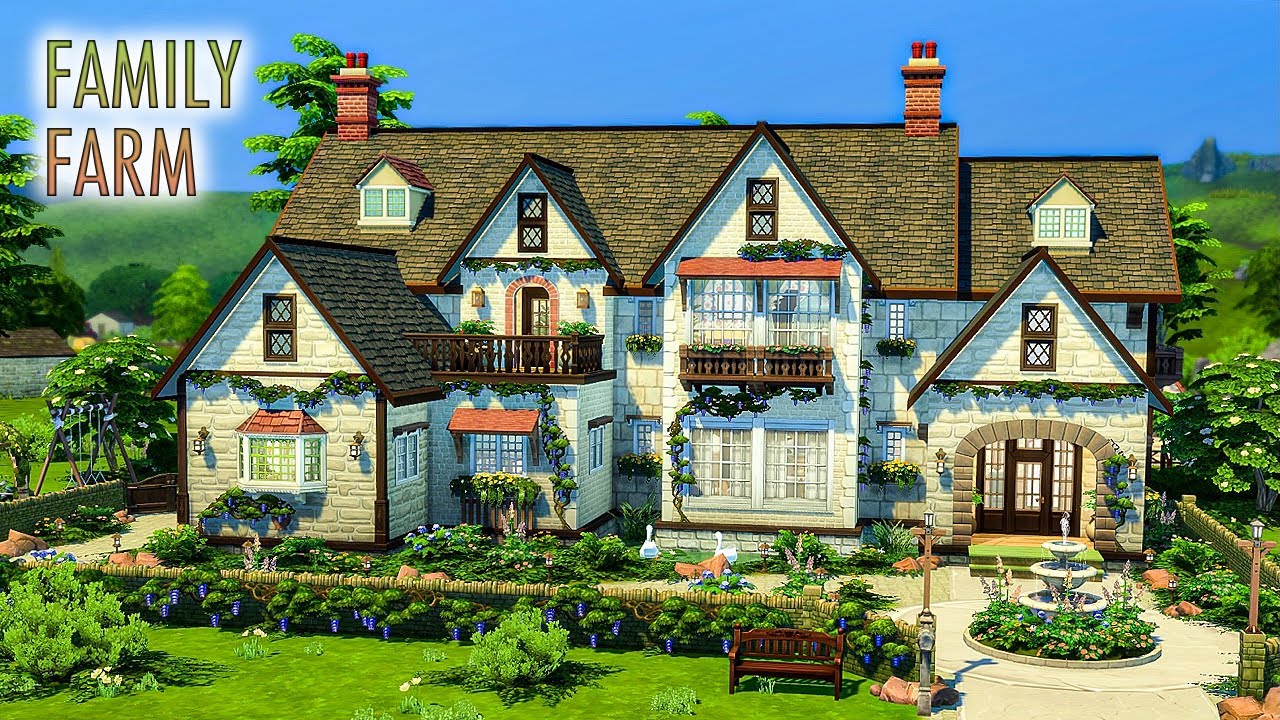 Big Family Farm / The Sims 4 Cottage Living / Speed Build / Семейная Ферма / Симс 4 Загородная жизнь