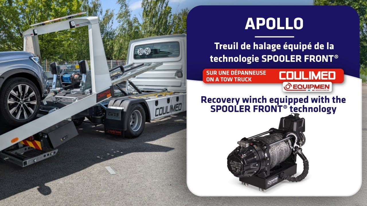 [STARTER] APOLLO : Le treuil équipé de la technologie SPOOLER FRONT® sur dépanneuse COULIMED