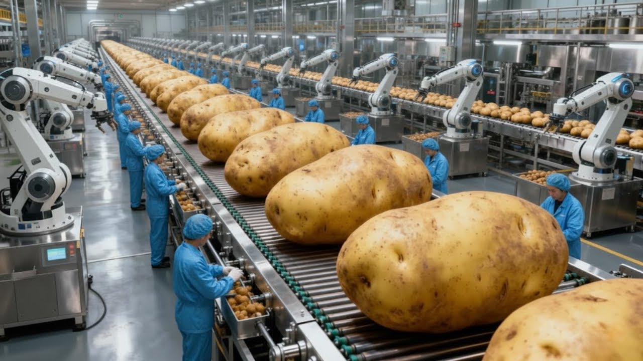 Inside a Modern Potato Chip Factory: From Whole Potatoes to Perfectly Crispy Snacks (Full Process)