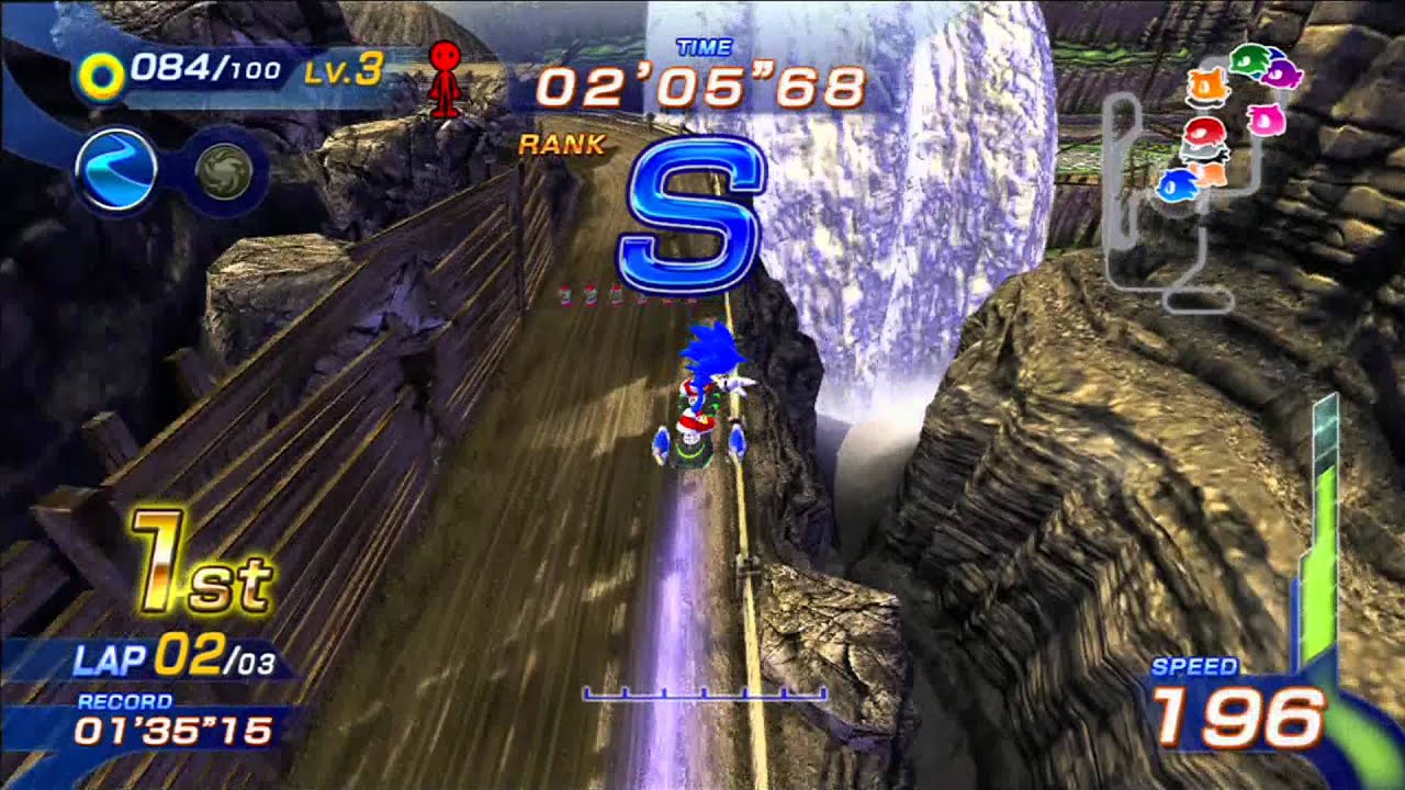 Sonic Free Riders: Rocky Ridge (Expert/ Free Race) [1080 HD]