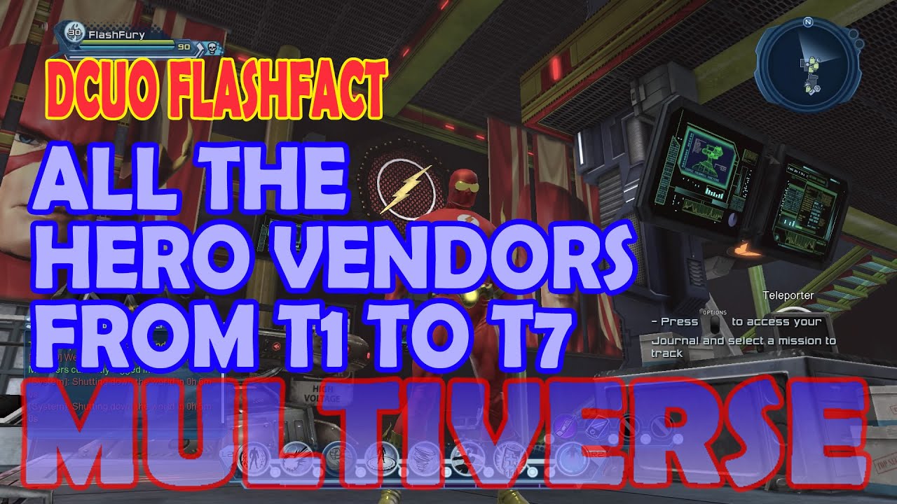 DCUO All the Hero gear vendors from T1 to T7