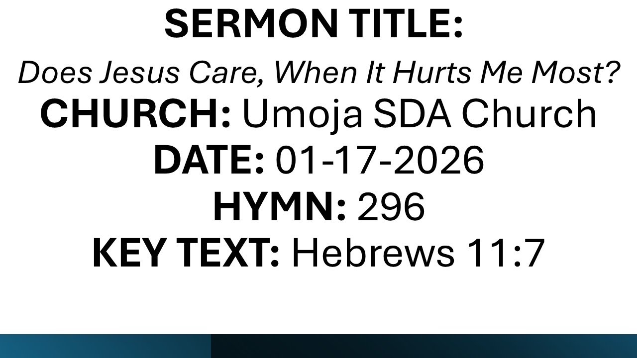 Pastor's Sabbath 01/17/2026