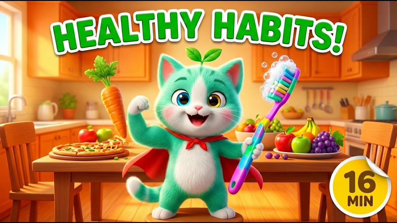 Yummy Food & Healthy Habits! 🍕🥦 20 Min Songs for Kids | No More Picky Eaters + Potty Song