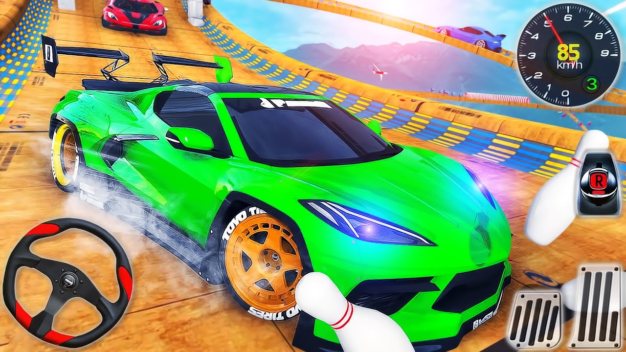 Impossible Car Stunt Ramp Racing - Crazy Sport Car Mega Tracks Simulator 3D - Android GamePlay #3