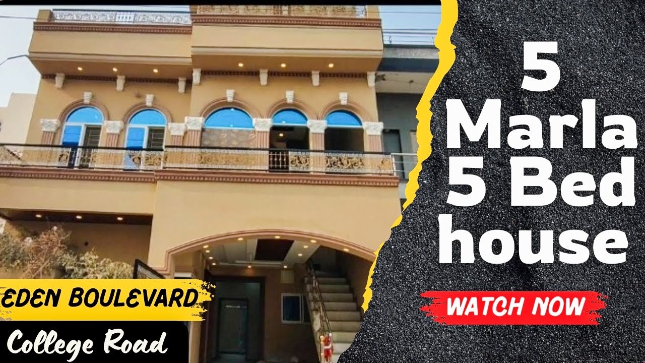 5 Marla Brand New Double Story House in Eden Boulevard college road Lahore