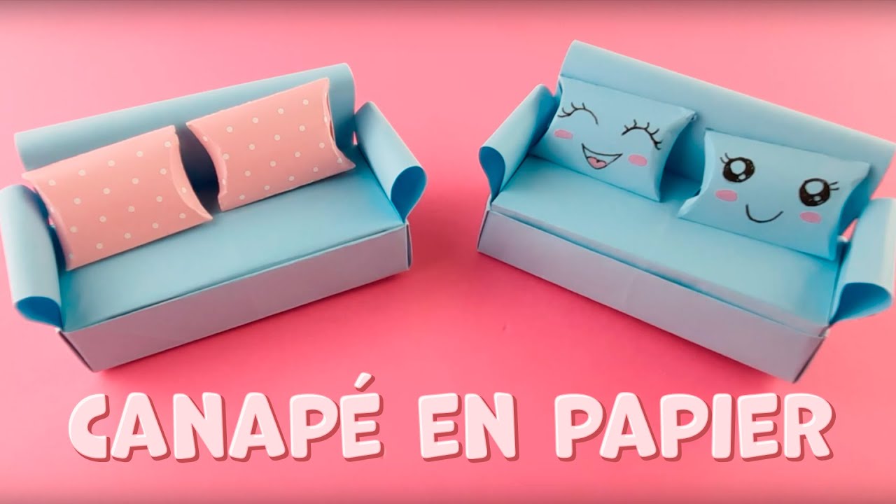 Comment faire un canapé en papier / Canapé en papier pour poupées / Canapé en origami