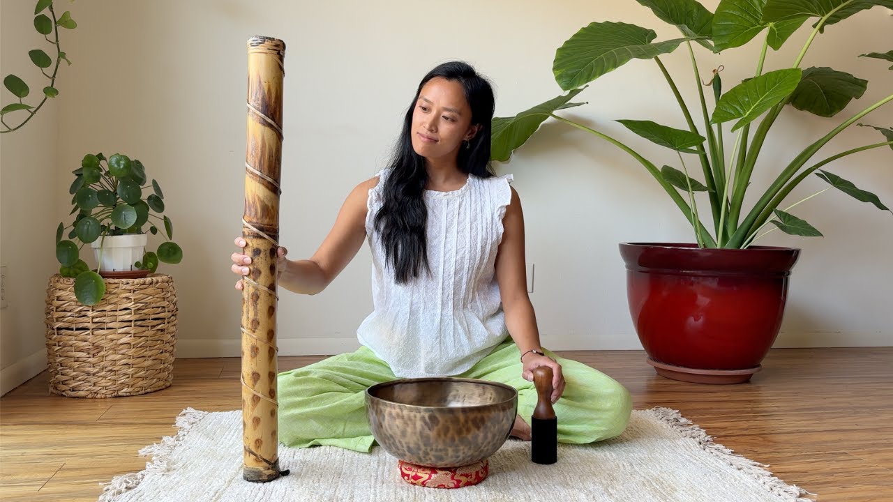 Healing Sounds To Clear Negative Energy | 1 Hour Rain stick + Tibetan bowl Sound Bath