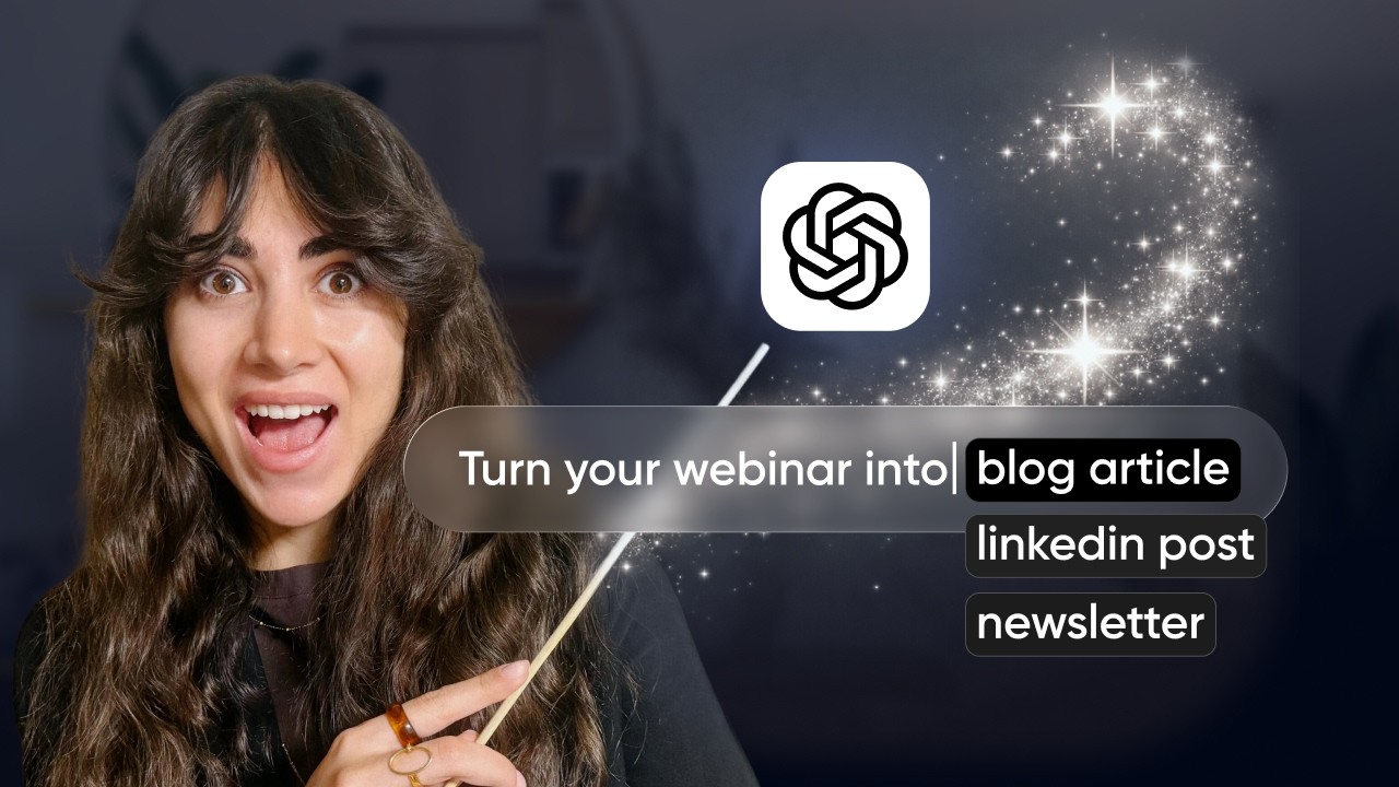 How to repurpose your webinar into a blog article using ChatGPT