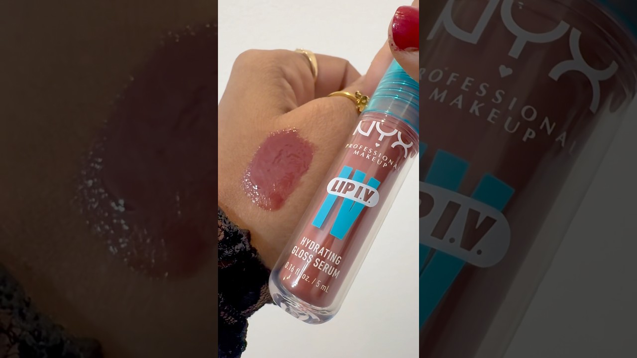 Trying NYX Lip IV Viral gloss That Turns Into a Lip Stain💄#reels #makeup  #drugstoremakeup #fypシ