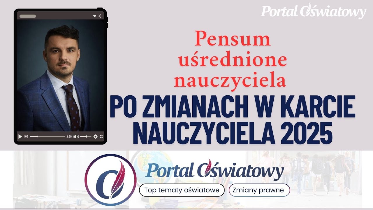 Pensum uśrednione dla nauczyciela w roku szkolnym 2025/2026
