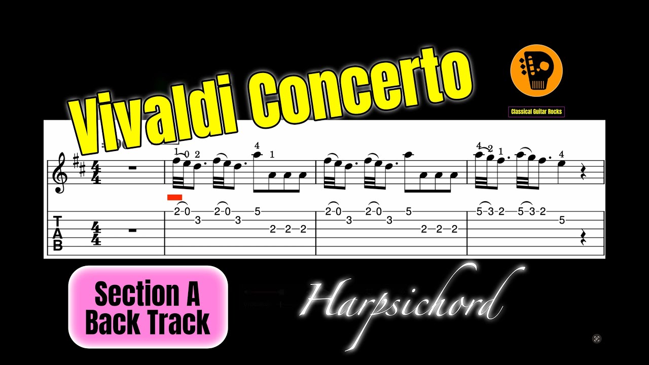 Vivaldi RV93 Concerto in D major | Harpsichord back track (click)