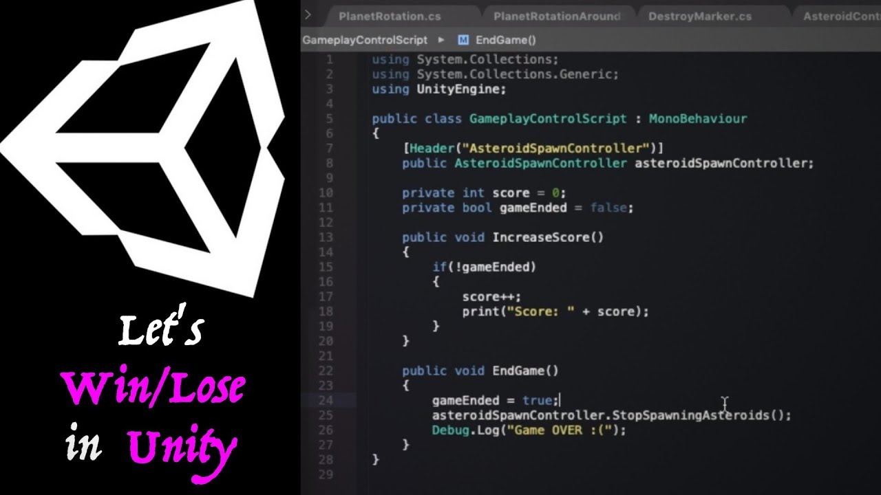 Let's Make A Game In Unity - #UnityTutorial #5 