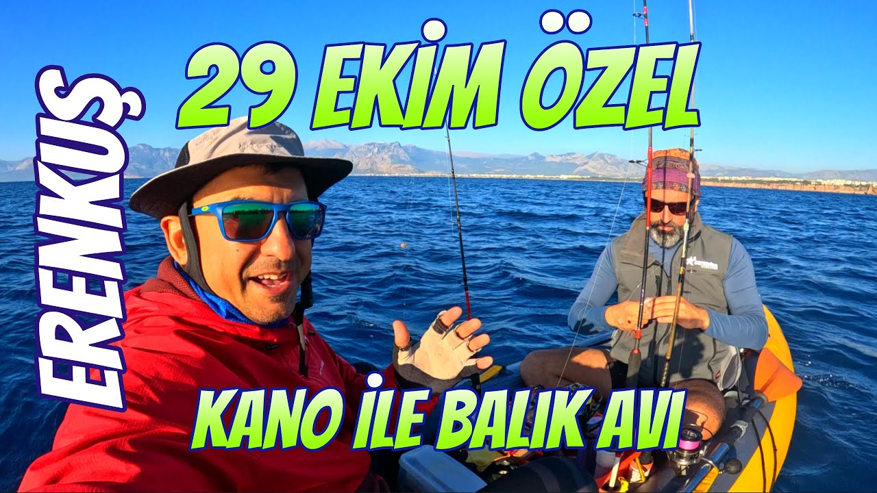 ⚓️ Çipamızı koparan neydi? 29 Ekim'de Kano ile balık avı -4K- keteze ve çapari avı - kayak fishing 🎣