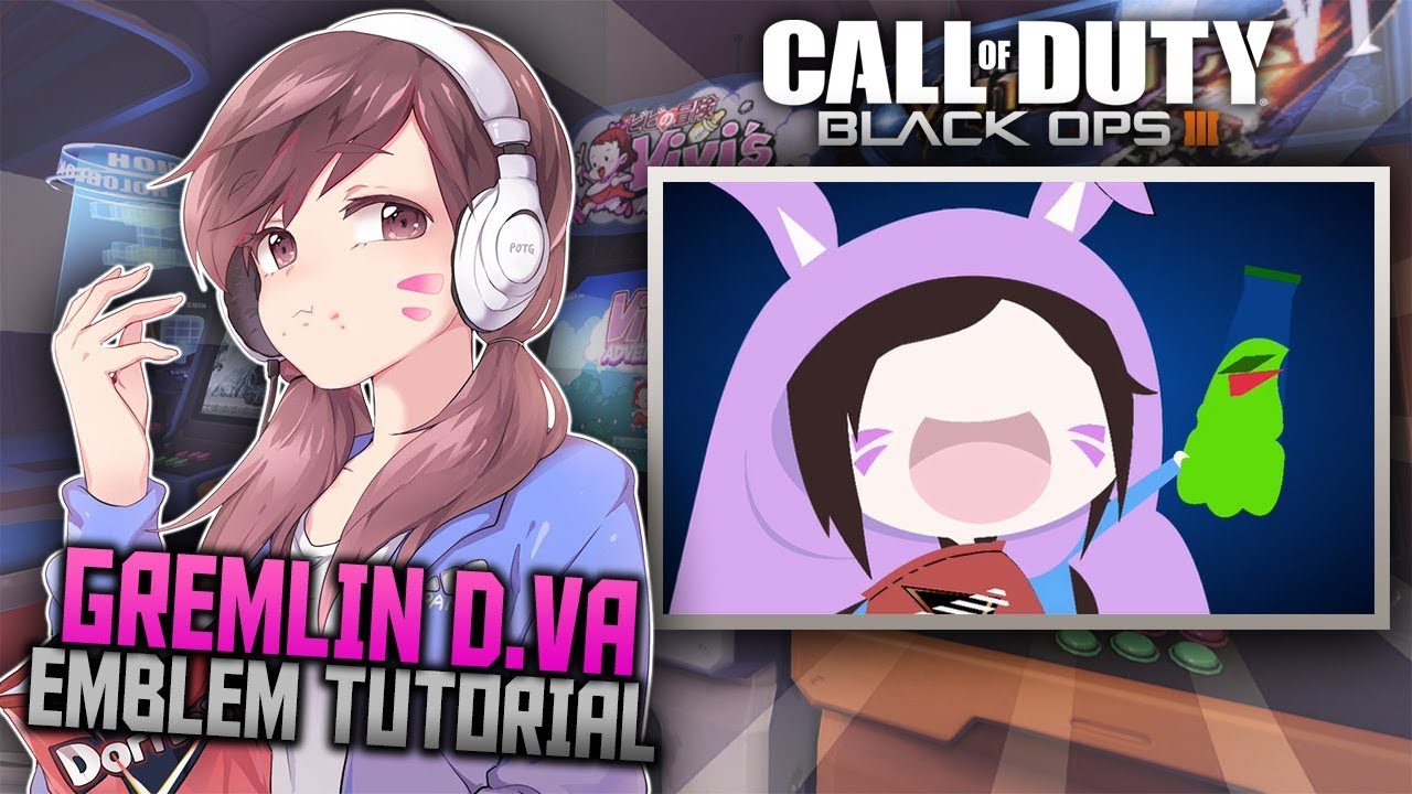 Black Ops 3: Gremlin D.Va (Overwatch) | Anime Emblem Tutorial