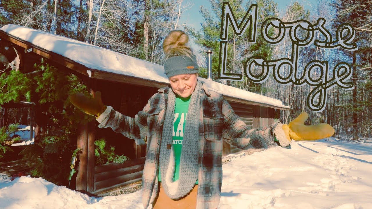 Off Grid Winter Living in Minnesota | Log Cabin Life in the Snow | MOOSE LODGE 