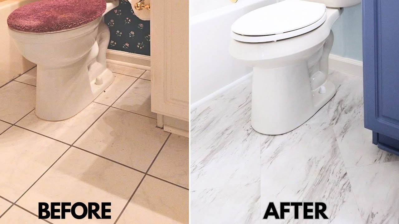 How To Peel & Stick Over Ceramic Tile | DIY Home Updates on a Budget