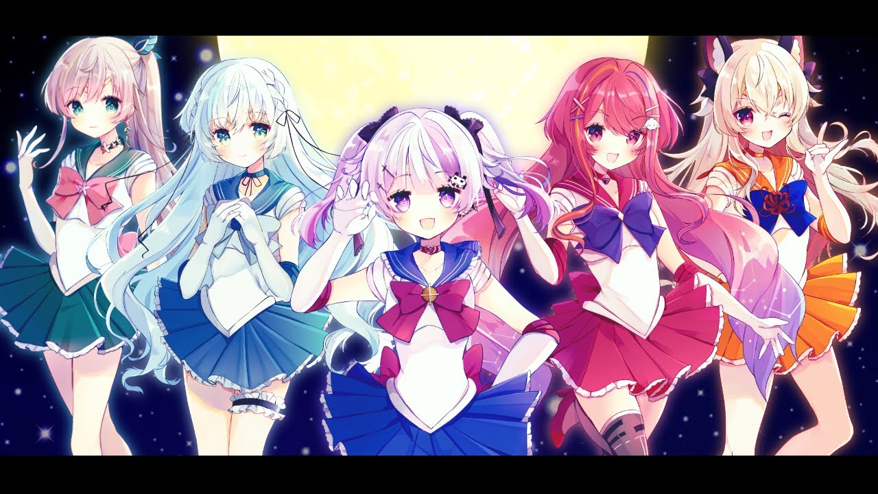 🌙 ムーンライト伝説 歌ってみた【Vtuber / 花風りん × シマナガエナ × 夢月ましろ × 緋羽メイ × 天満ニア】