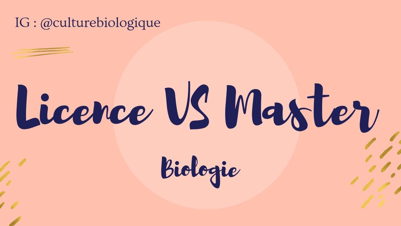 Différence LICENCE vs MASTER de biologie santé
