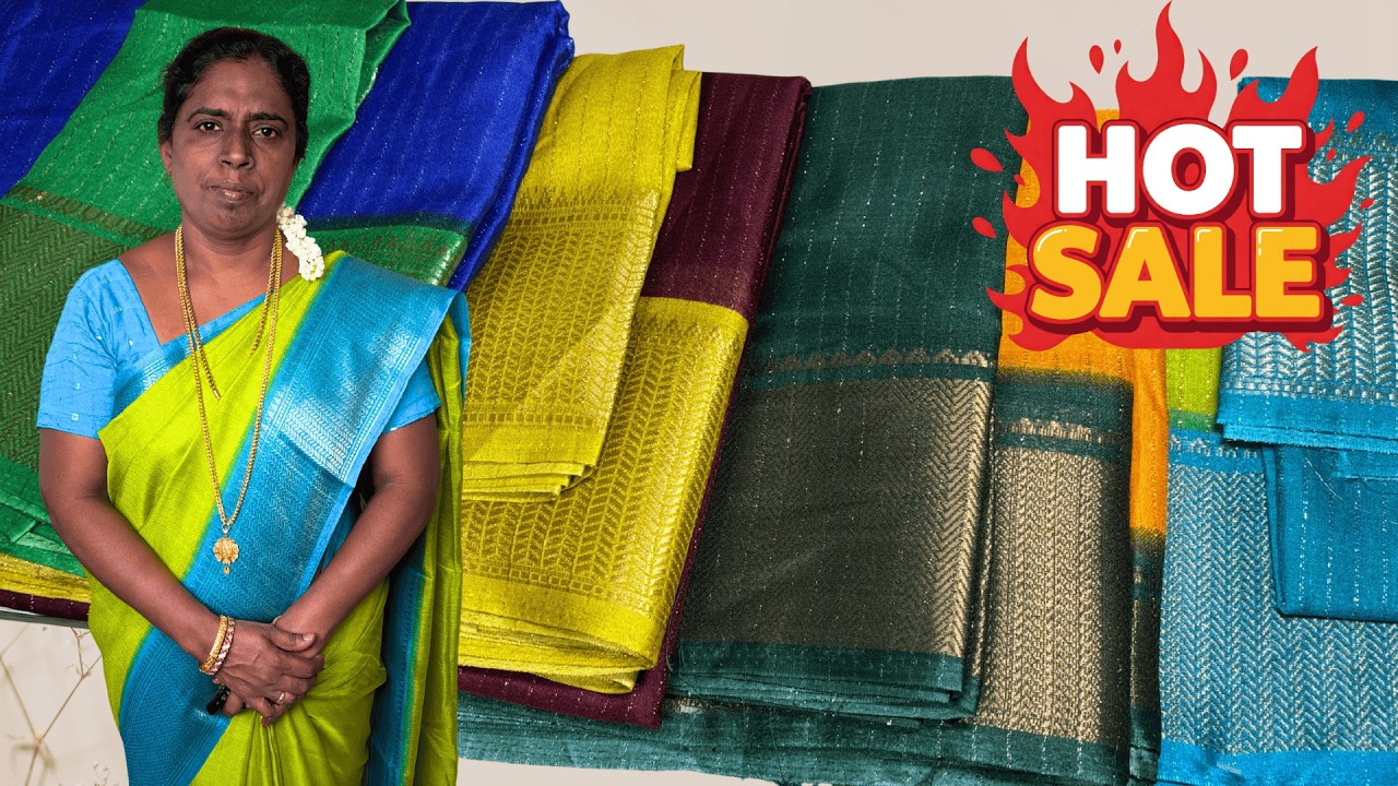 Chance Eh Ella🔥Just Rs.440 Mangalam Soft Vaira Oosi Saree Sale🔥Hurry Up