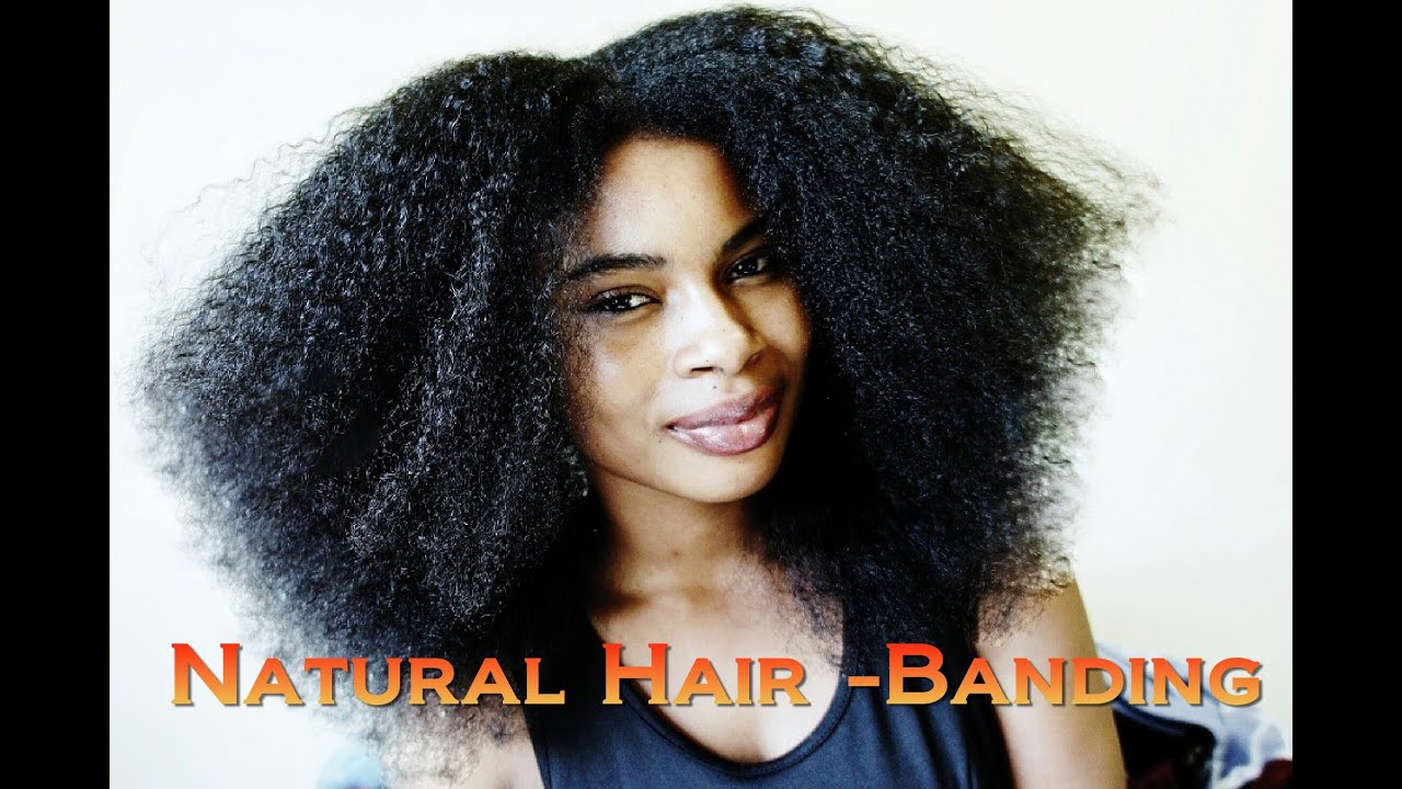 Heatless Afro | Stretching Natural Hair (using Banding)