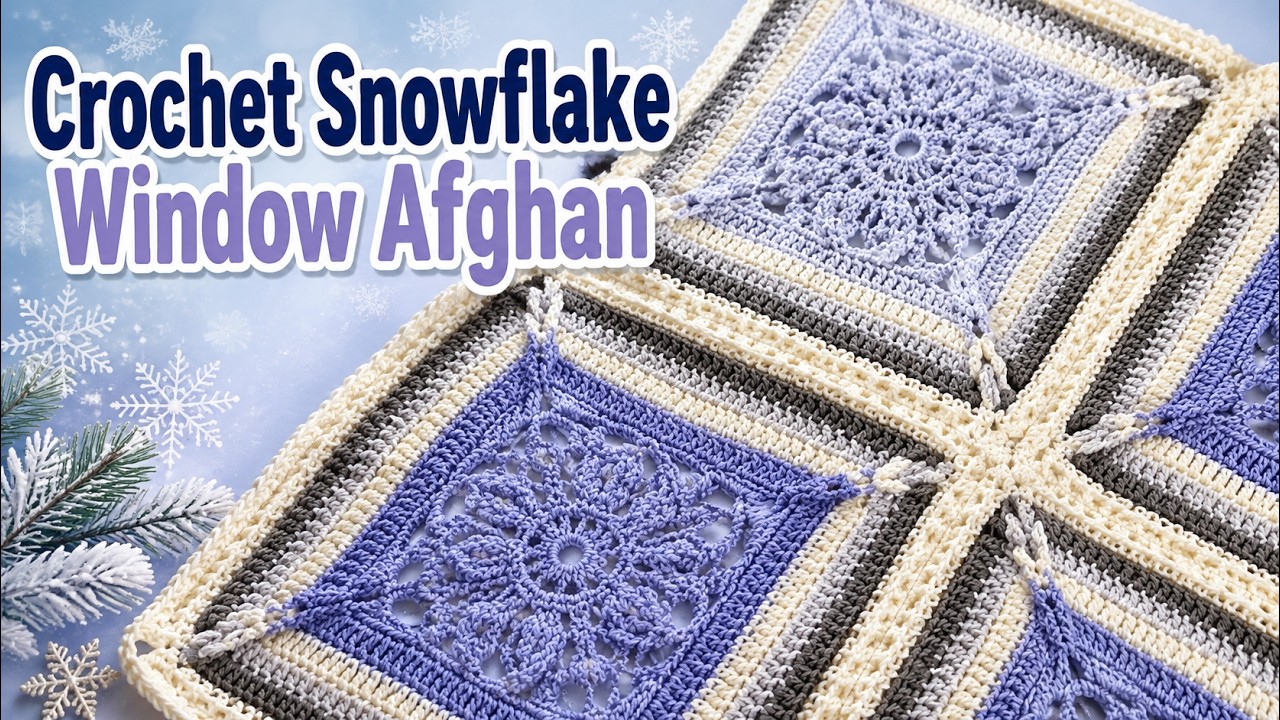Left Hand: Crochet Snowflake Window Afghan